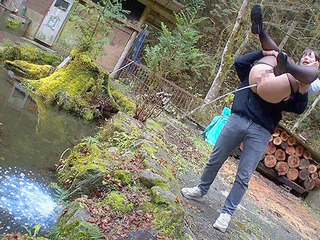 Japanese Whore Gets Painful Outdoor Enema and Humiliating Fuck